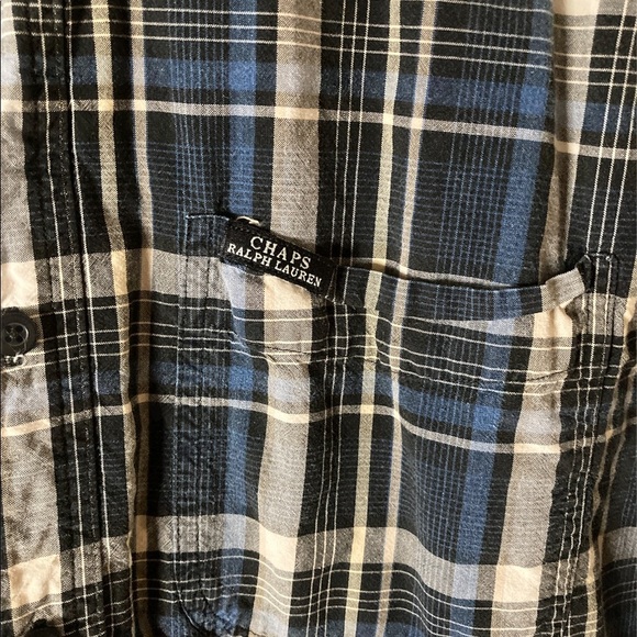 Men’s Blue Stripes Short Sleeves Shirt - Picture 4 of 5